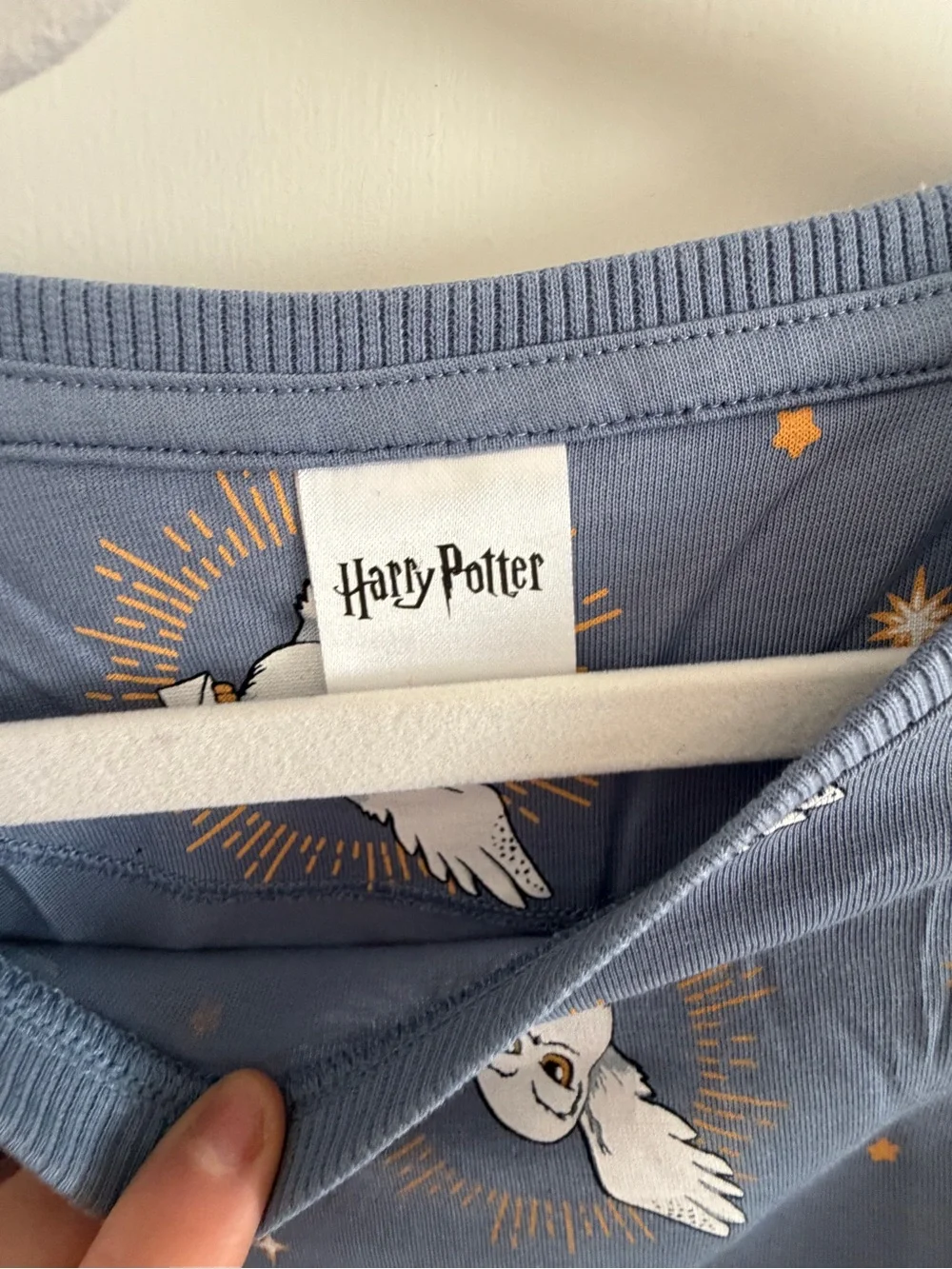 Harry Potter Hedwig Owl Pajama Set Kids 12-13 Blue PJs